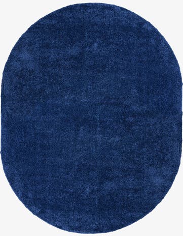 8' x 10' Solid Frieze Oval Rug