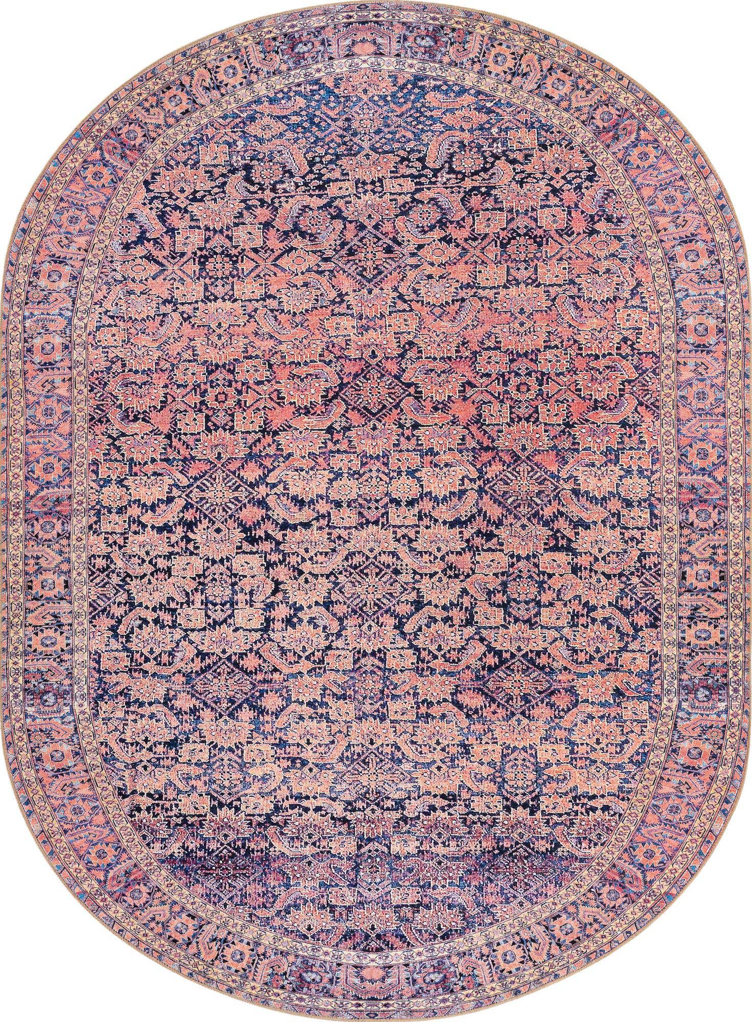 7' 6 x 10' 6 Washable Timeless Oval Rug