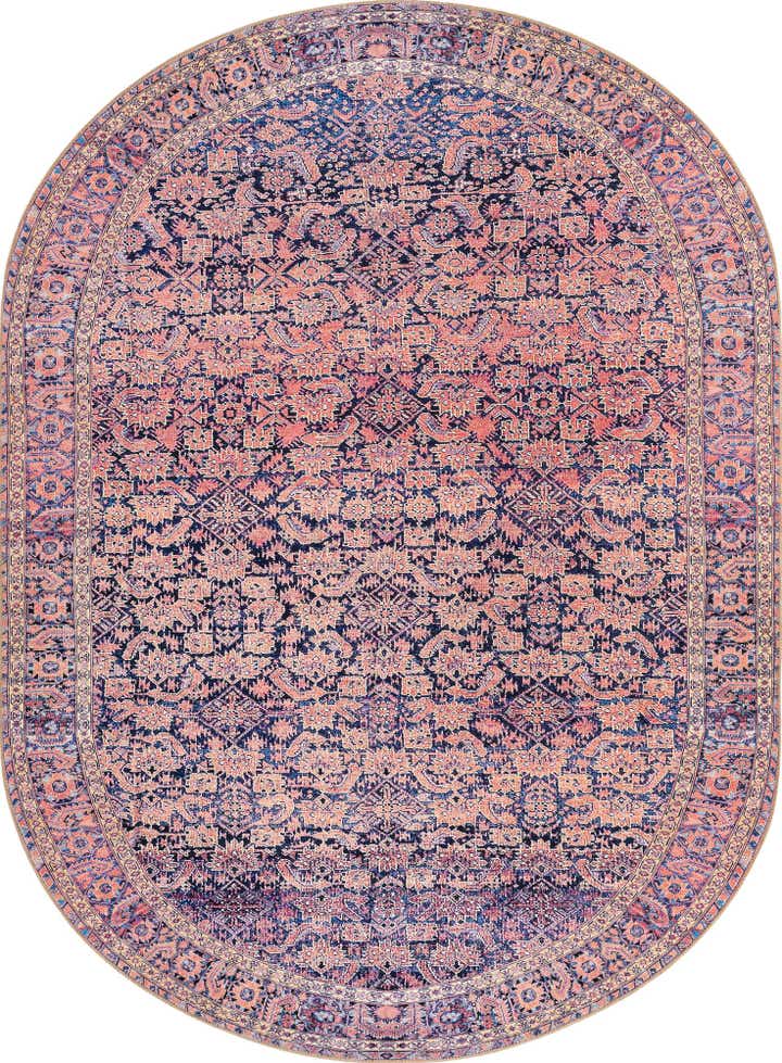 7' 6 x 10' 6 Washable Timeless Oval Rug