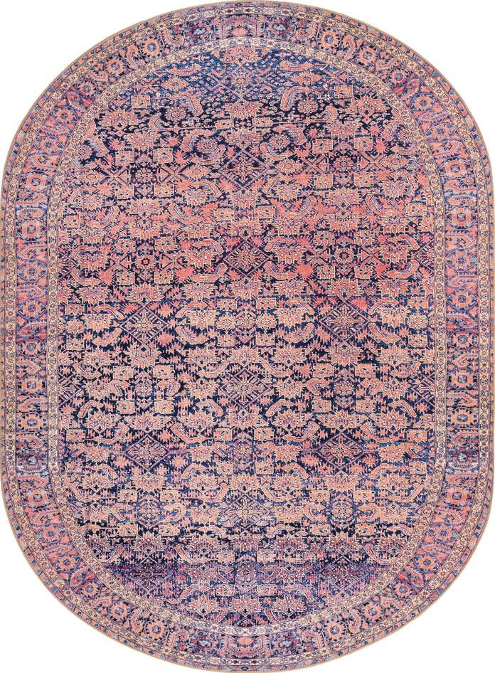 Detail image of 7' 6 x 10' 6 Washable Timeless Oval Rug