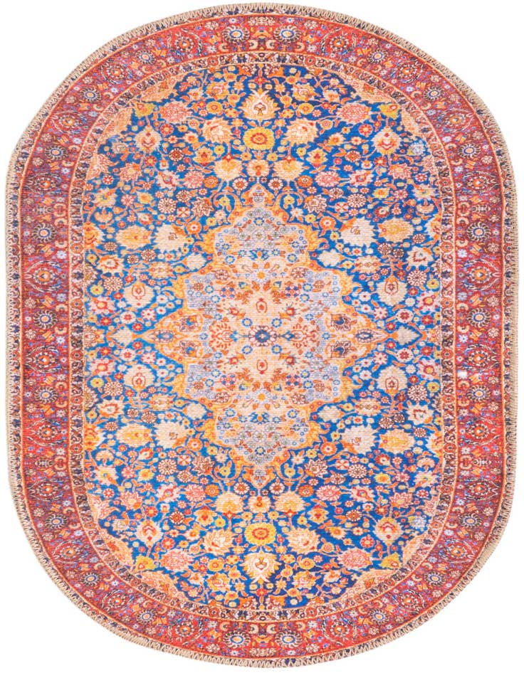 Detail image of 2' x 3' Washable Timeless Oval Rug