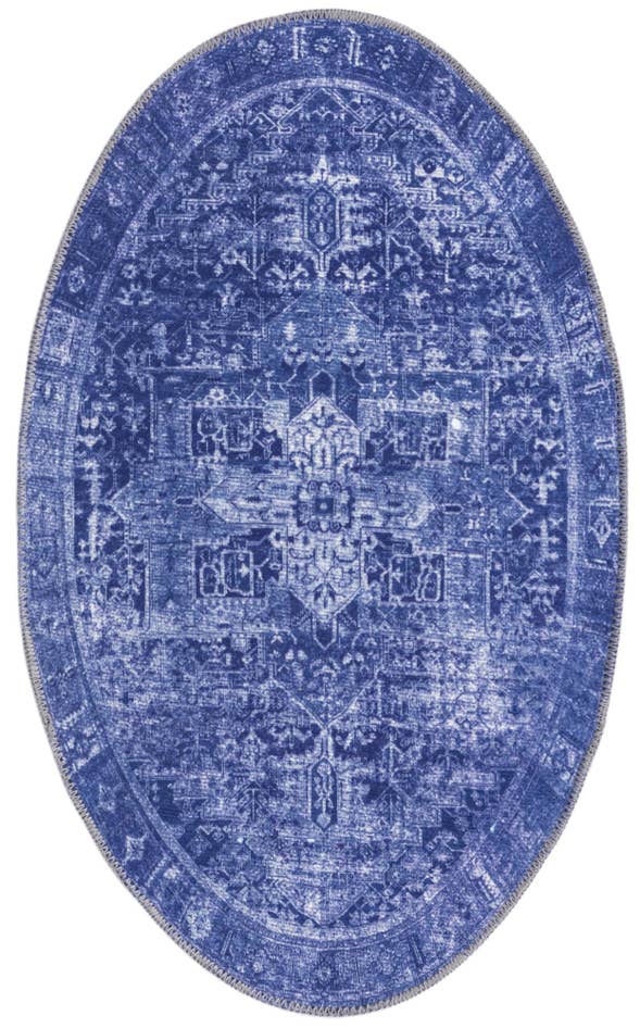 Detail image of 2' x 3' Washable Timeless Oval Rug