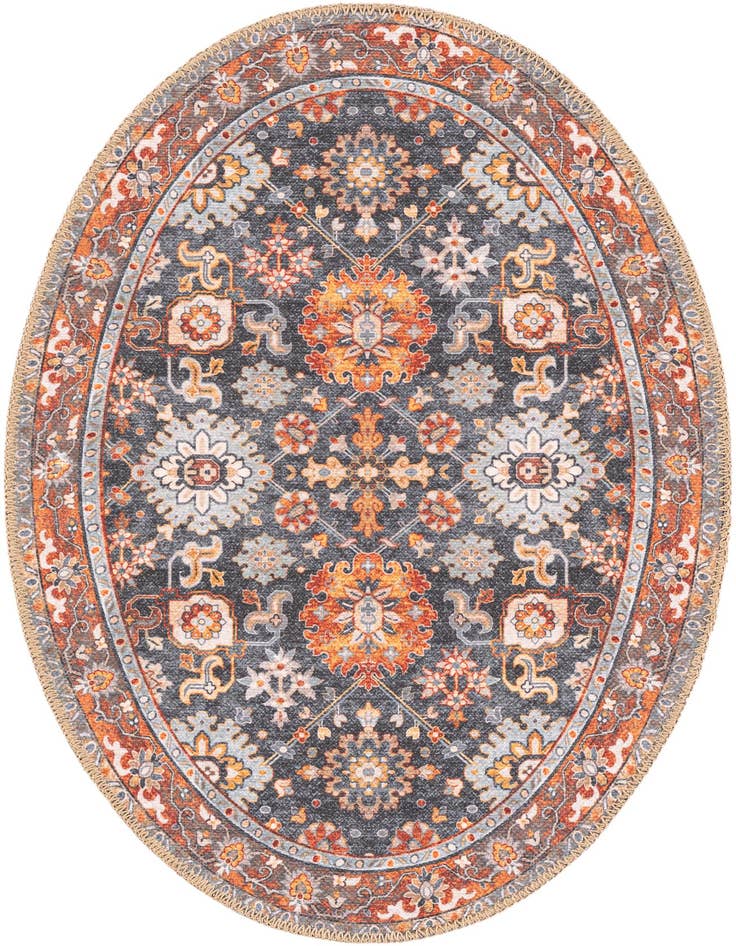 Detail image of 2' x 3' 1 Washable Timeless Oval Rug