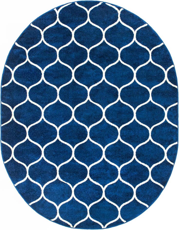 Detail image of 7' 10 x 10' Trellis Frieze Oval Rug