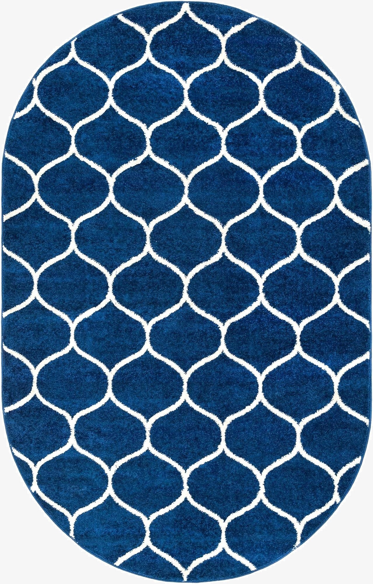 5' 3 x 8' Trellis Frieze Oval Rug