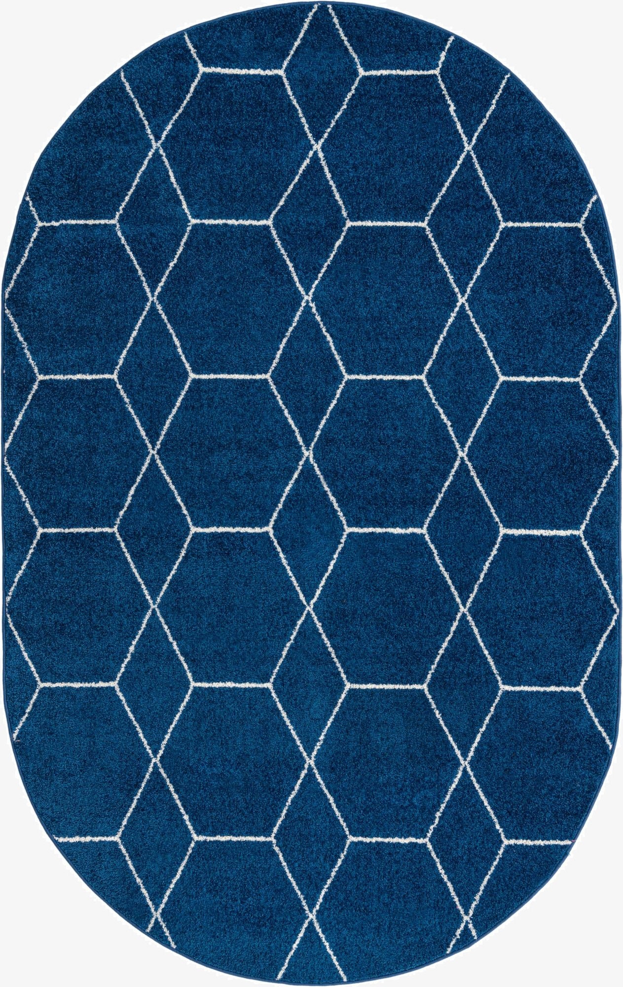 5' 3 x 8' Trellis Frieze Oval Rug