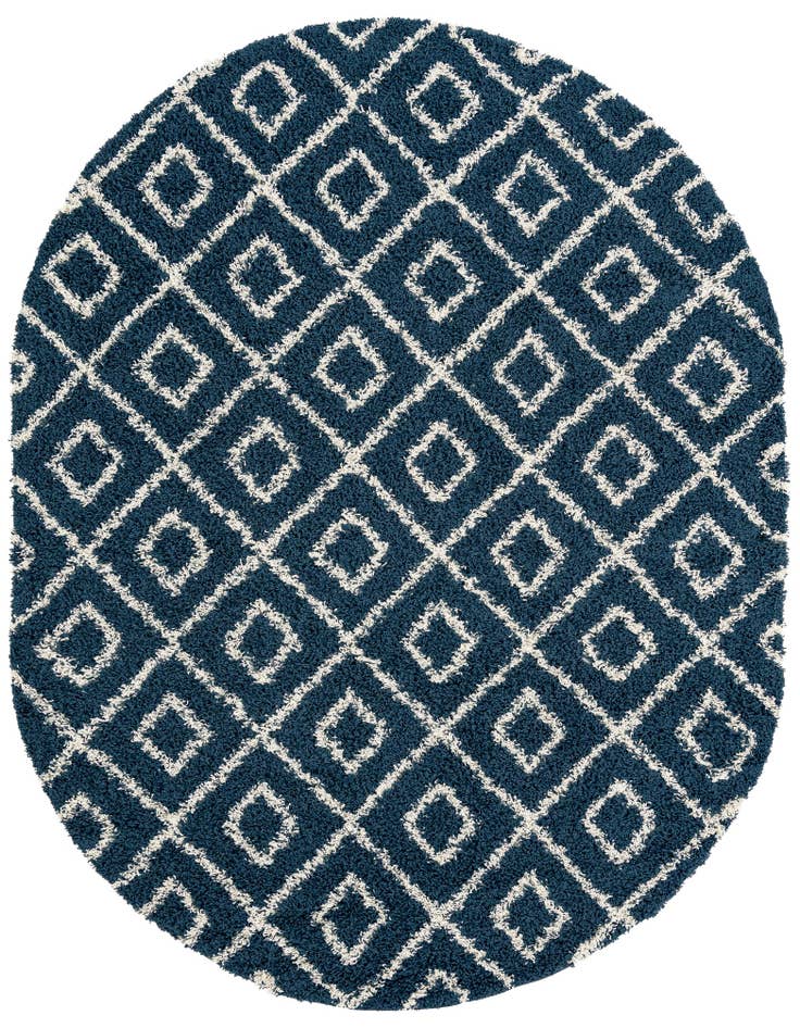 Detail image of 7' 10 x 10' Trellis Shag Oval Rug