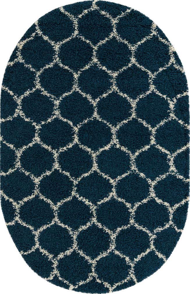 160cm x 245cm Trellis Shag Alfombra Óvalo