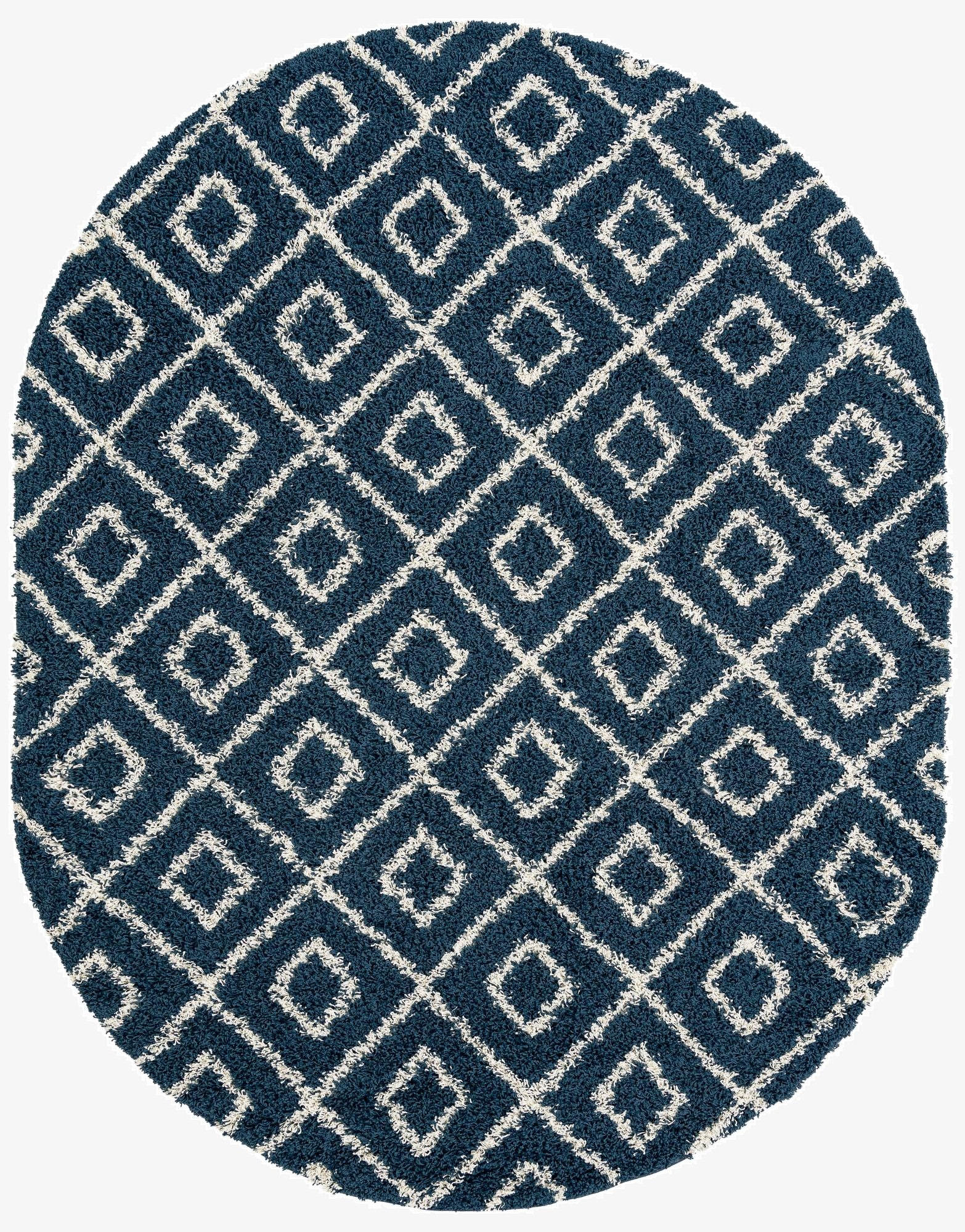 7' 10 x 10' Trellis Shag Oval Rug