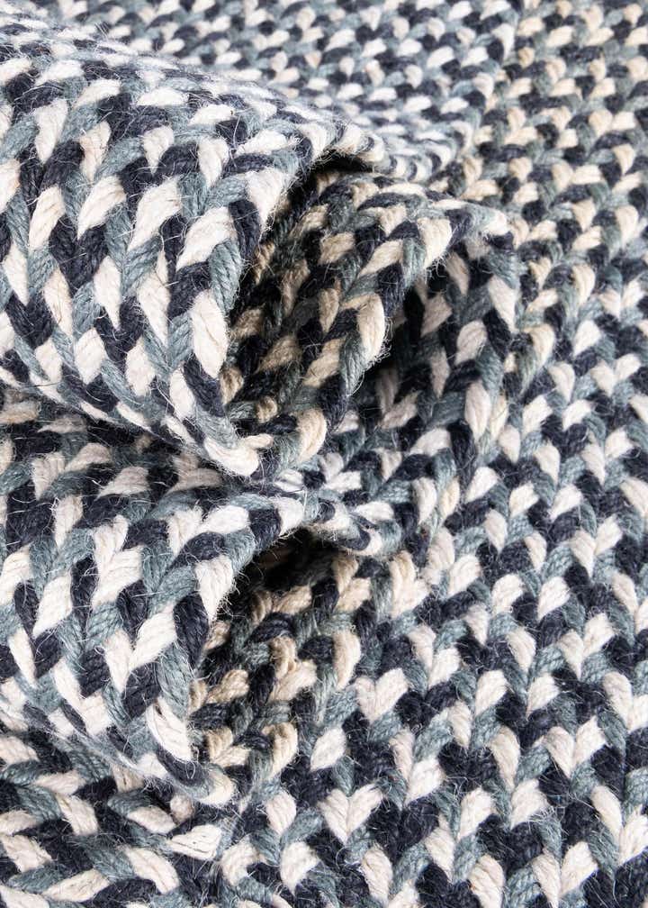 2' x 3' 1 Handmade Tweed Braided Jute Oval Rug