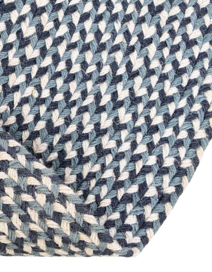 Detail image of 2' x 3' 1  Hand Tweed Braided Jute Oval Rug