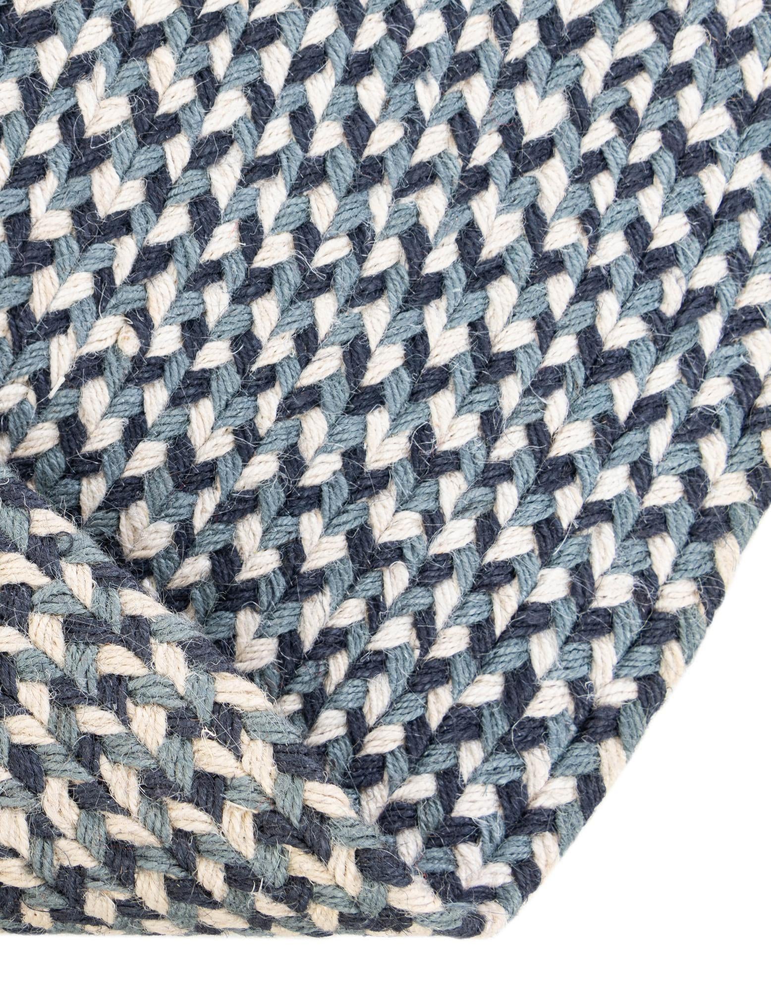 2' x 3' 1 Handmade Tweed Braided Jute Oval Rug