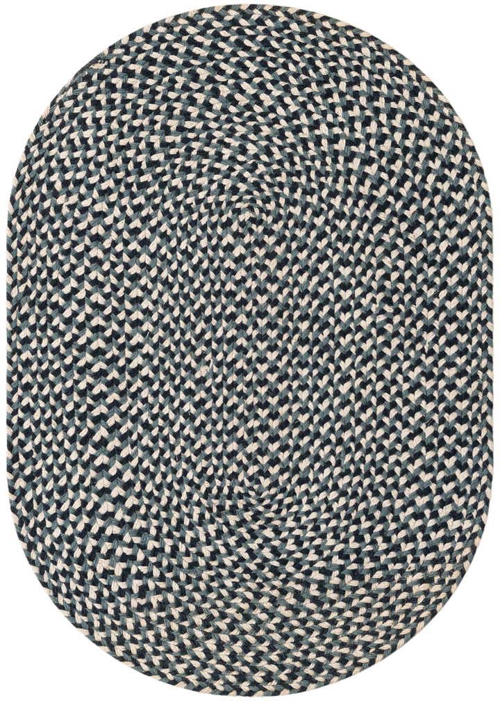 2' x 3' 1 Handmade Tweed Braided Jute Oval Rug