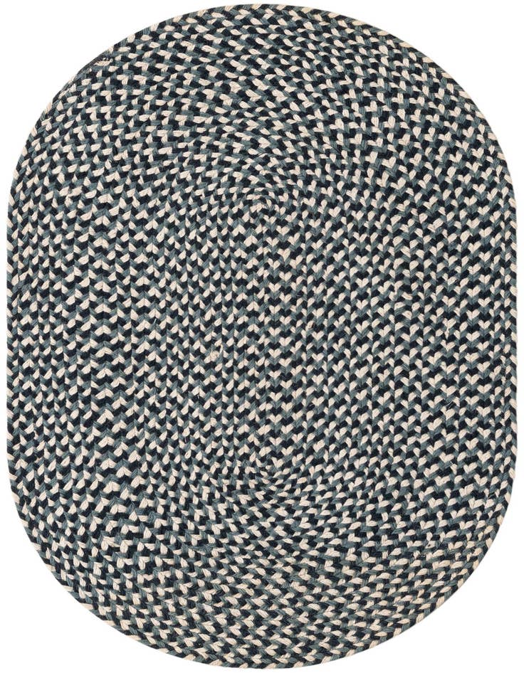 Detail image of 2' x 3' 1  Hand Tweed Braided Jute Oval Rug