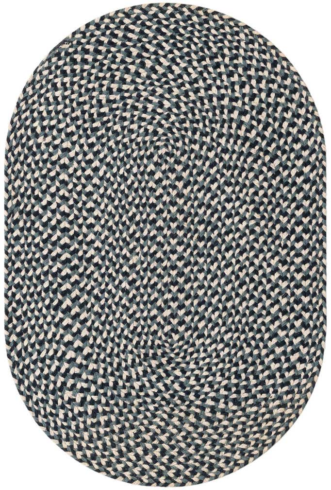 2' x 3' 1 Handmade Tweed Braided Jute Oval Rug