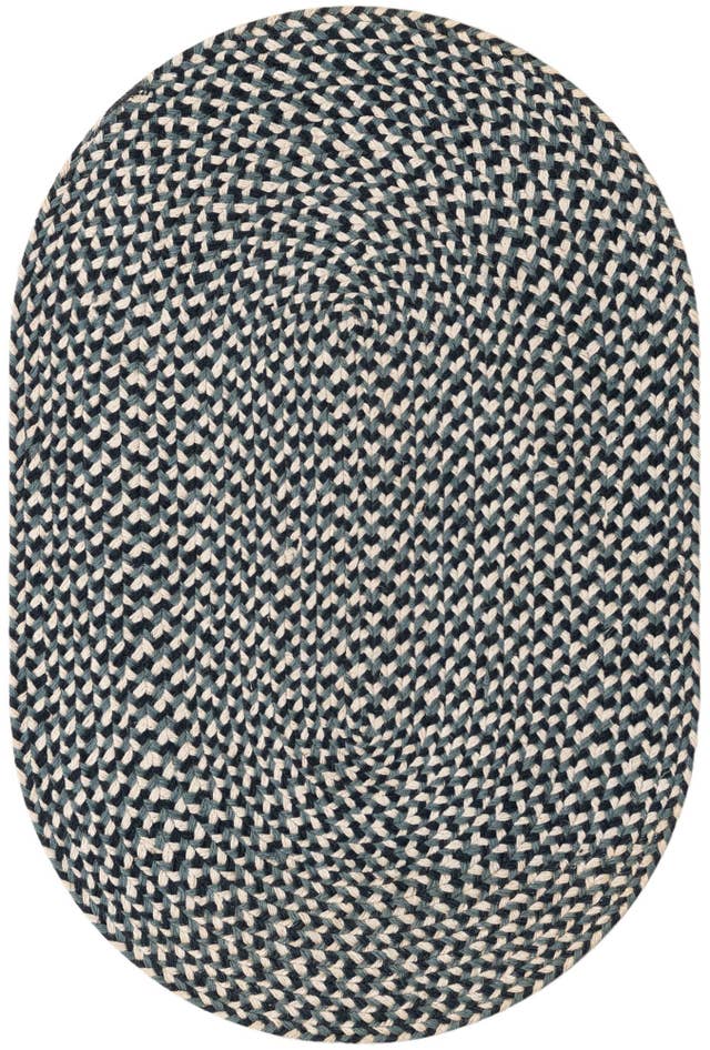 Detail image of 2' x 3' 1 Handmade Tweed Braided Jute Oval Rug