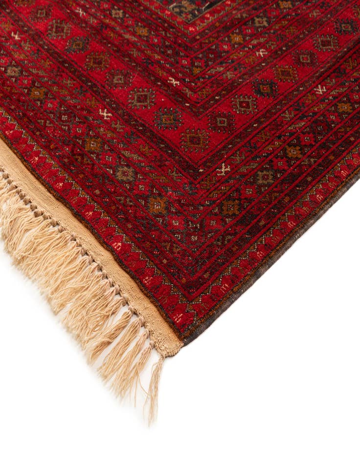 Detail image of 8' 3 x 11' 6  Hand Knotted Afghan Akhche Wool Rug