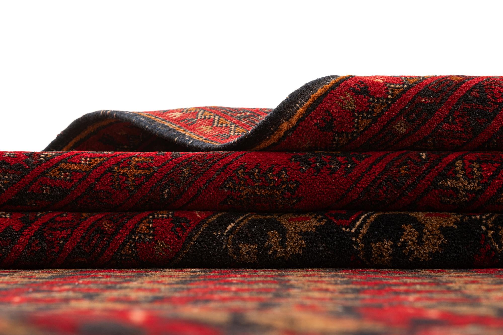 Detail image 6 of 6: 8' 3 x 11' 6 Hand Knotted Afghan Akhche Wool Rug