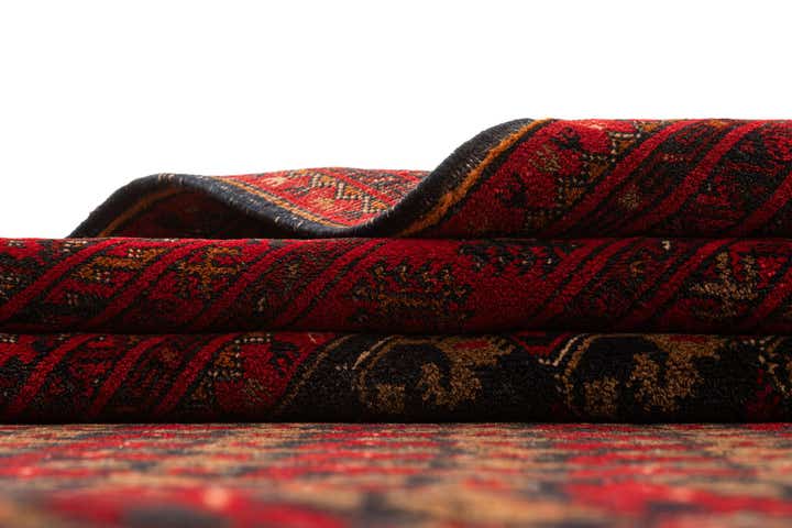 8' 3 x 11' 6 Hand Knotted Afghan Akhche Wool Rug
