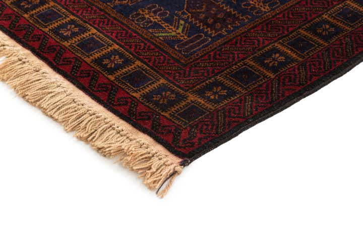 3' 10 x 6' 2 Hand Knotted Afghan Akhche Oriental Wool Rug