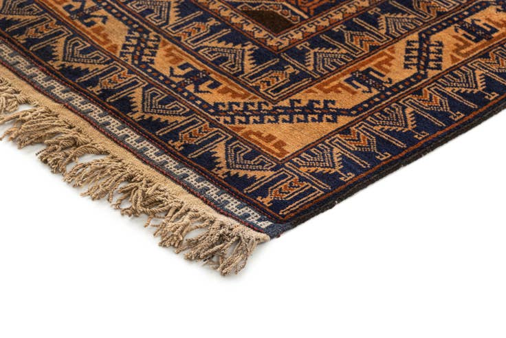 Detail image of 3' x 4' 10 Hand Knotted Afghan Akhche Oriental Wool Rug