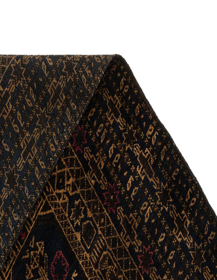 Detail image of 2' 10 x 4' 6  Hand Knotted Afghan Akhche Oriental Wool Rug