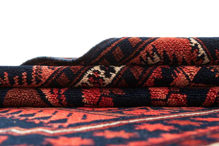 4' x 6' 9 Hand Knotted Afghan Akhche Oriental Wool Rug