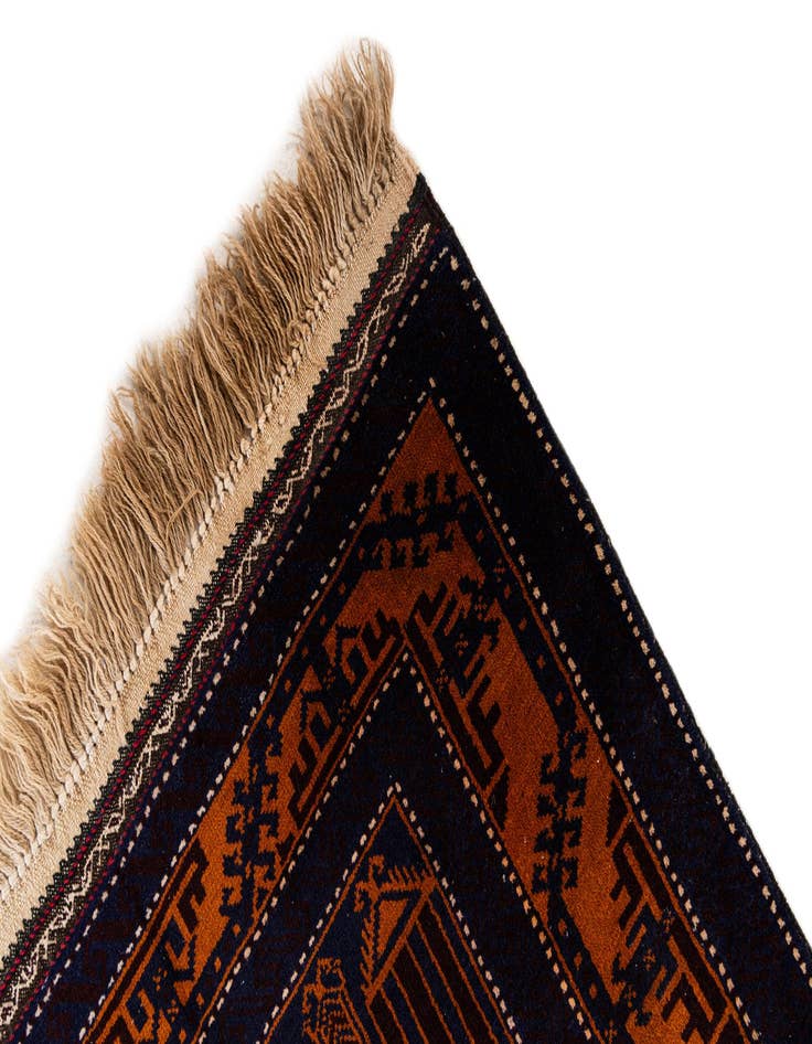 Detail image of 3' x 4' 9  Hand Knotted Afghan Ersari Wool Rug