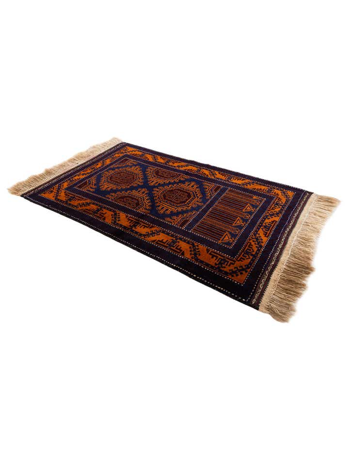 3' x 4' 9 Hand Knotted Afghan Ersari Wool Rug