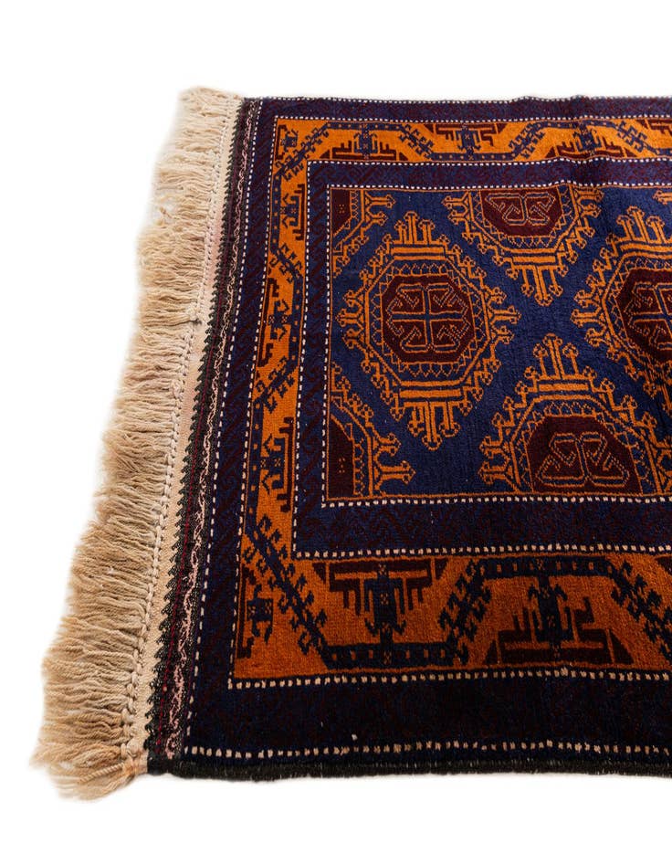 Detail image of 3' x 4' 9  Hand Knotted Afghan Ersari Wool Rug