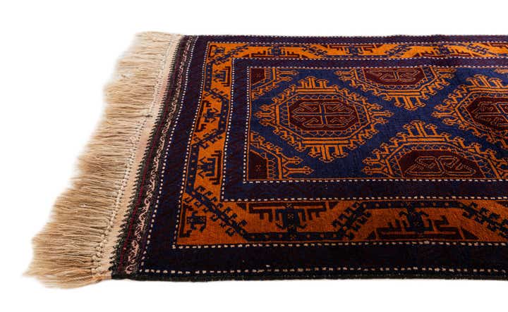 3' x 4' 9 Hand Knotted Afghan Ersari Wool Rug