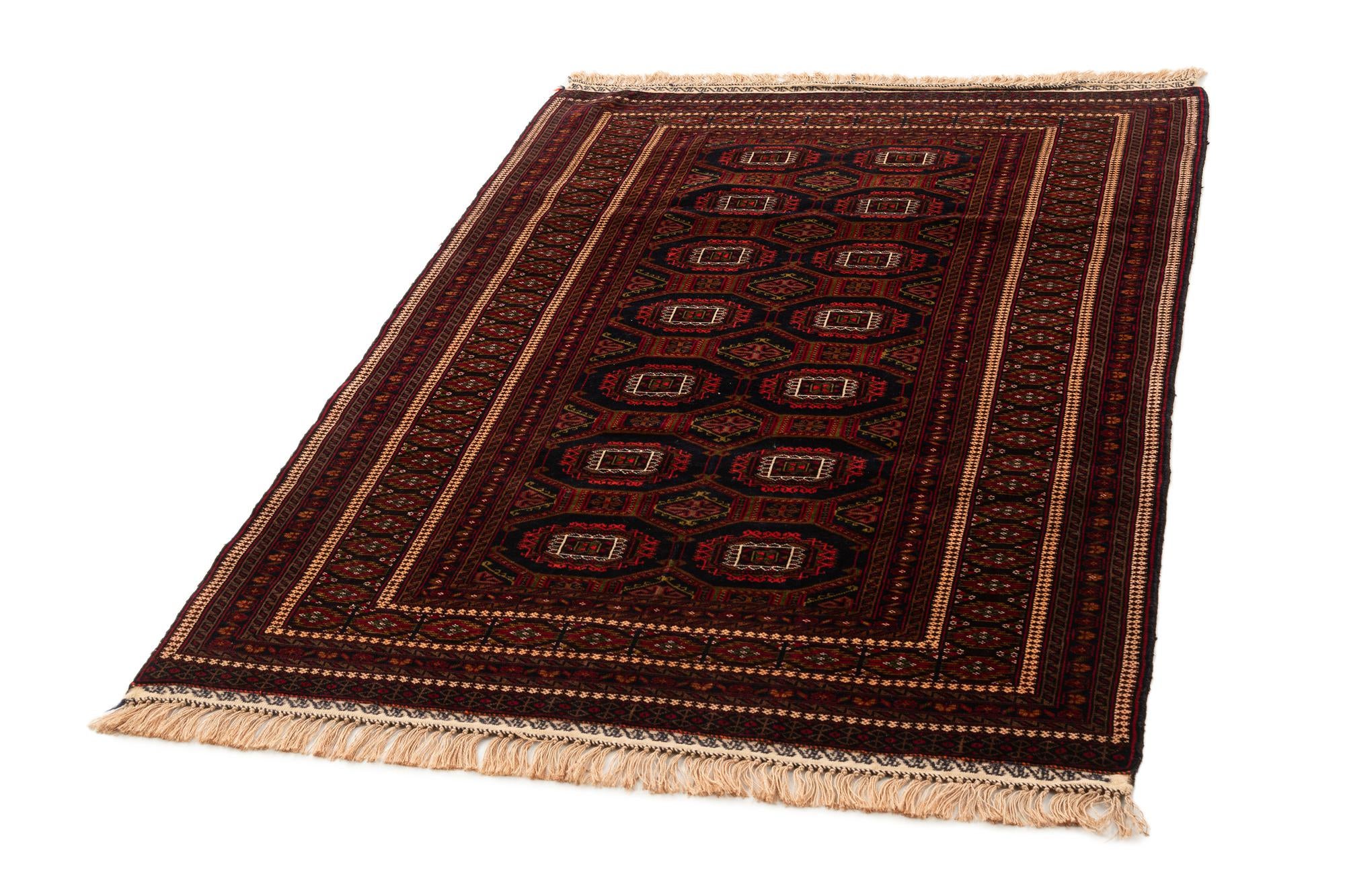 4' x 6' 1 Hand Knotted Afghan Mouri Oriental Wool Rug