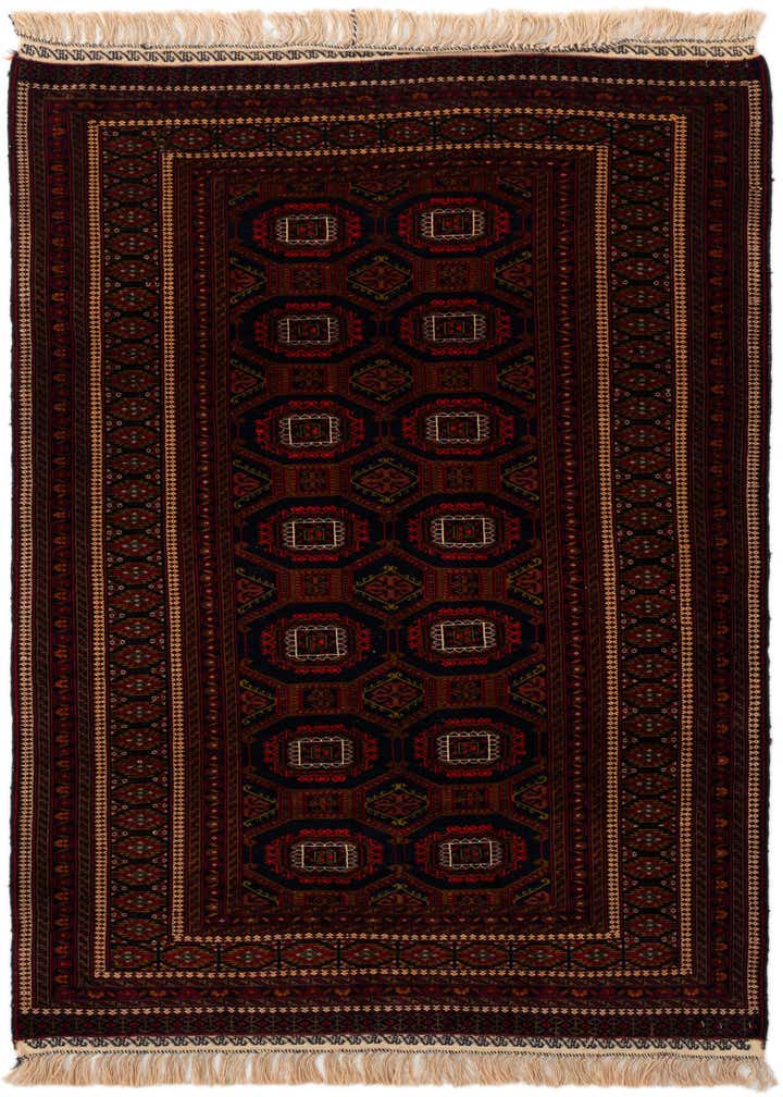 4' x 6' 1 Hand Knotted Afghan Mouri Oriental Wool Rug