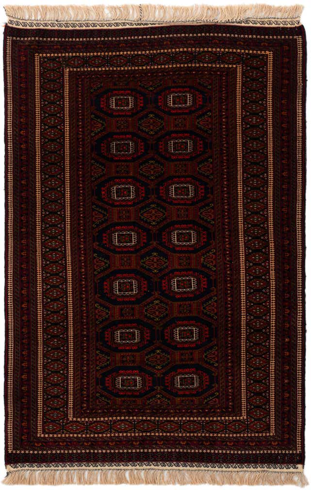 4' x 6' 1 Hand Knotted Afghan Mouri Oriental Wool Rug