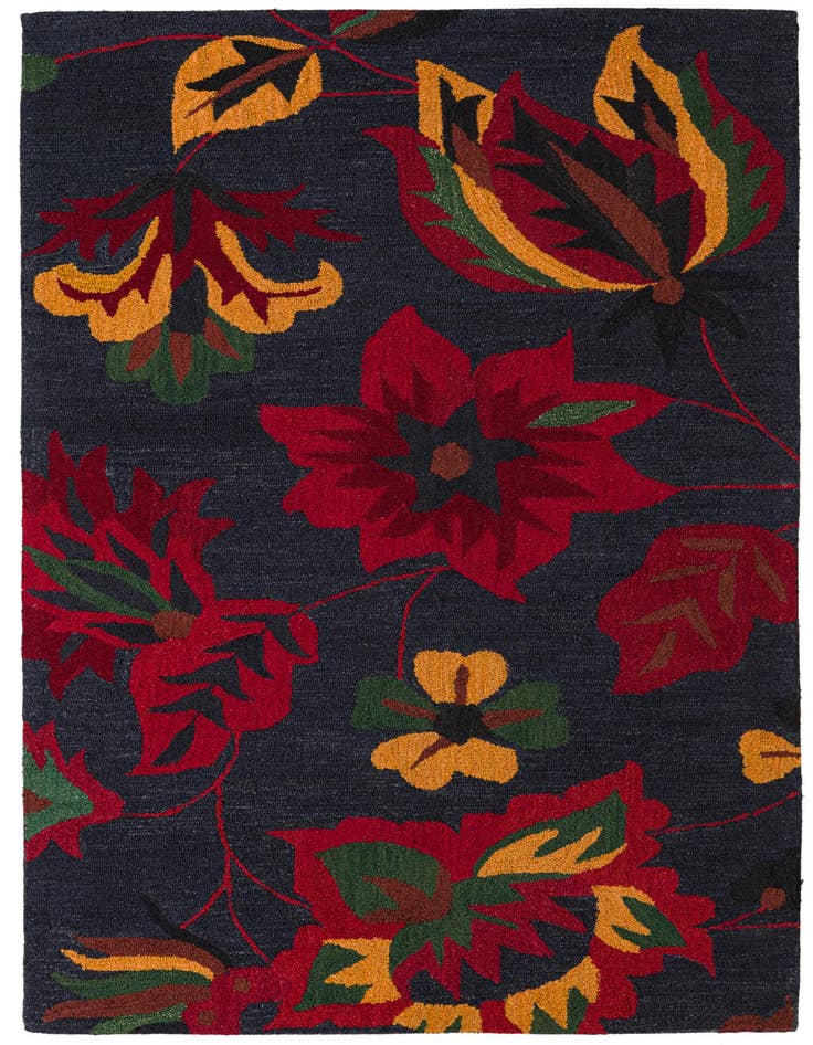 Detail image of 5' 1 x 8' Agra Wool Rug