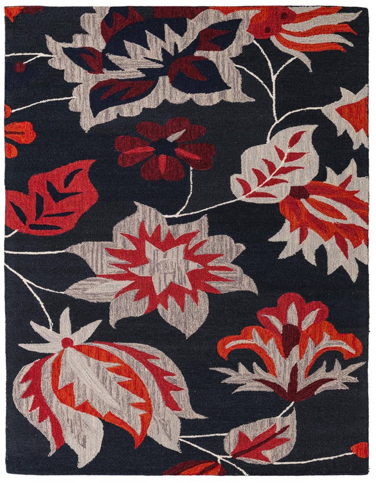 Detail image of 5' 1 x 8' Agra Wool Rug