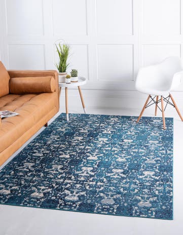 Navy Blue Amulet Rug