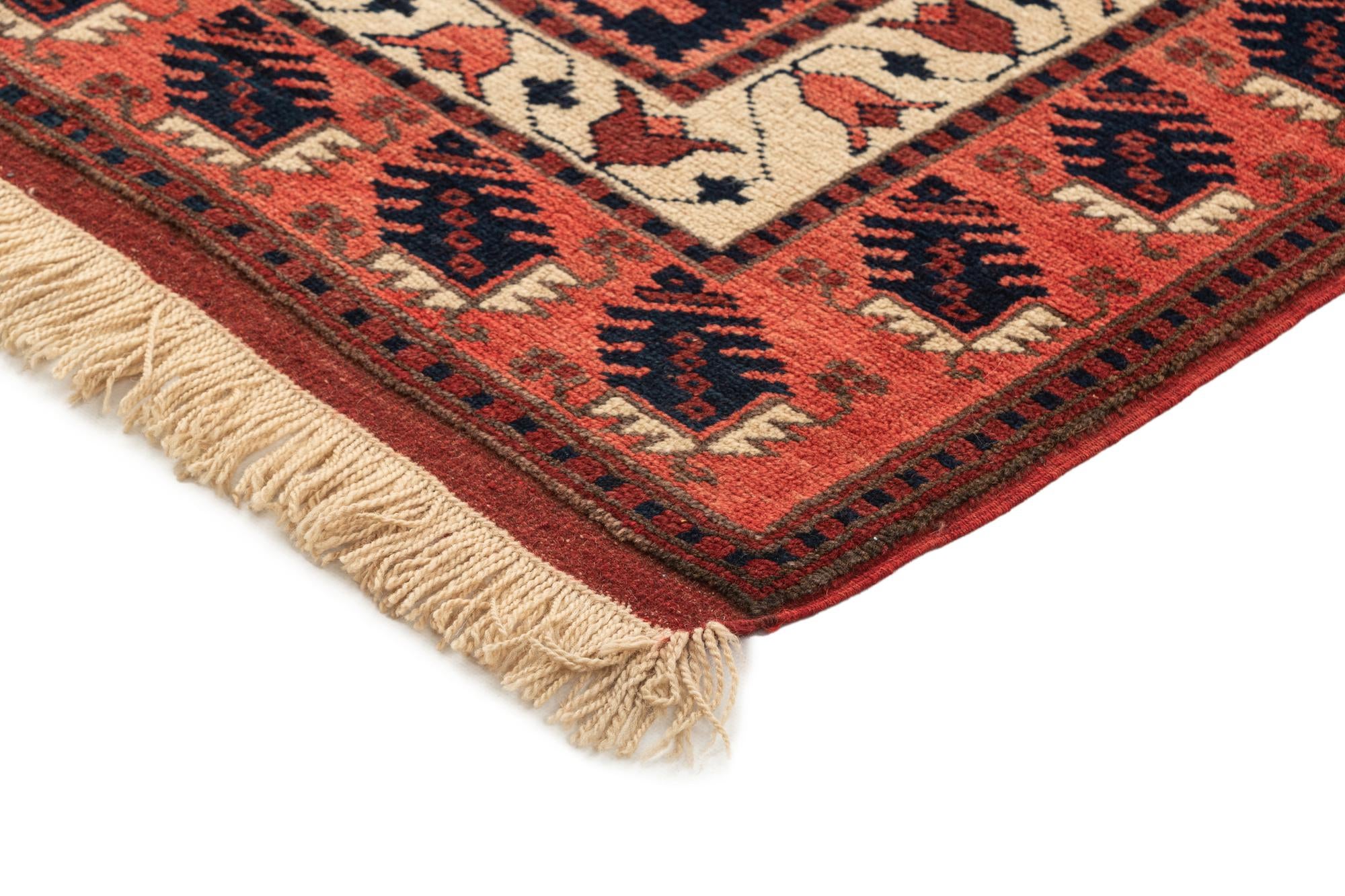 3' 8 x 6' Hand Knotted Anatolian Oriental Wool Rug