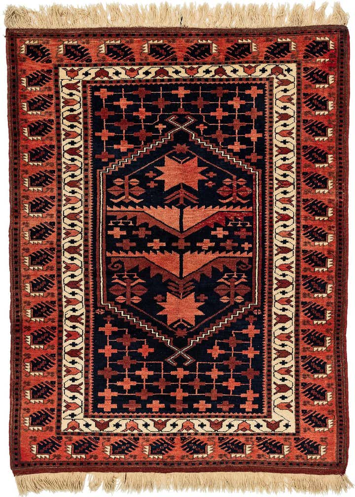 3' 8 x 6' Hand Knotted Anatolian Oriental Wool Rug