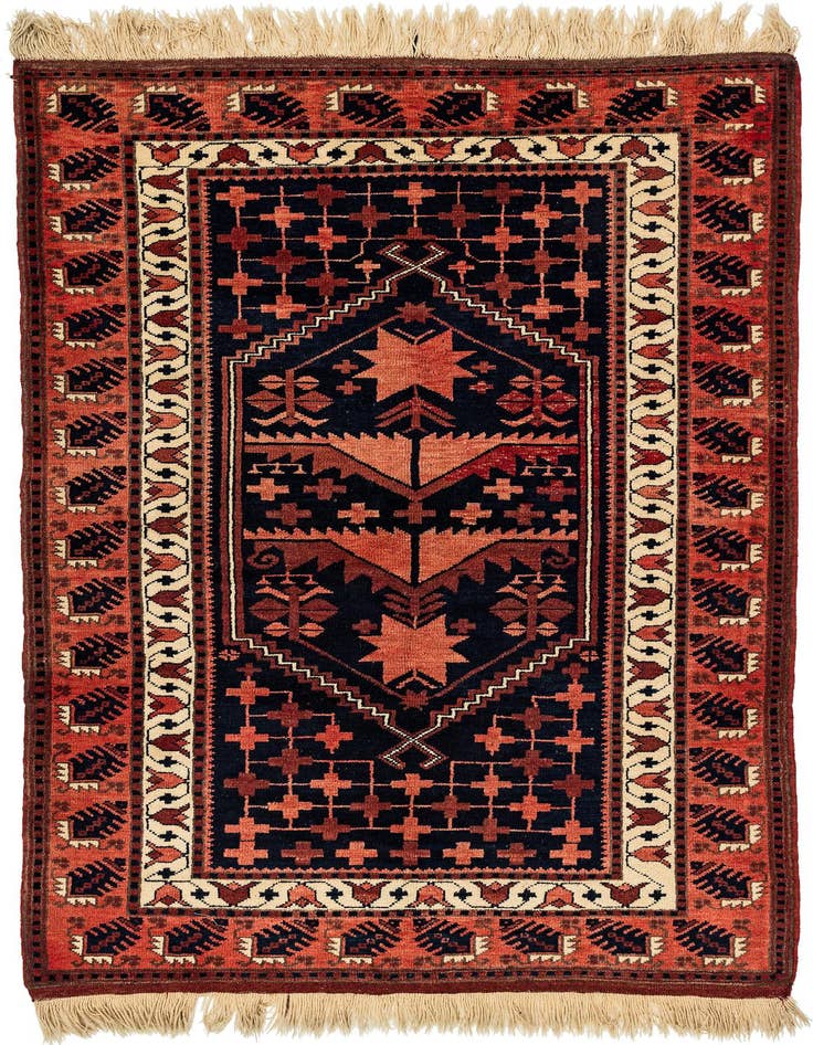 Detail image of 3' 8 x 6' Hand Knotted Anatolian Oriental Wool Rug