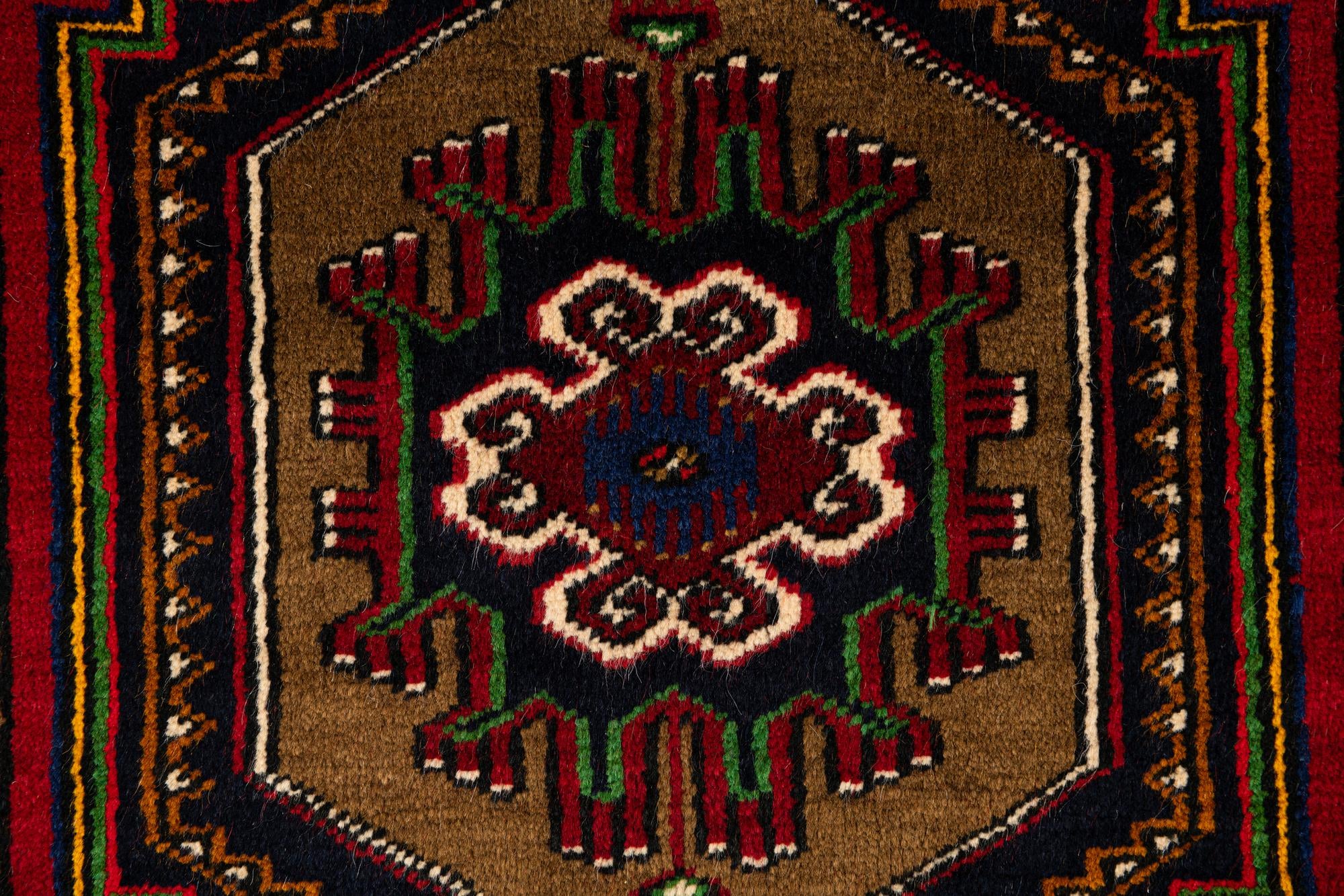 3' 6 x 6' 6 Hand Knotted Anatolian Oriental Wool Rug