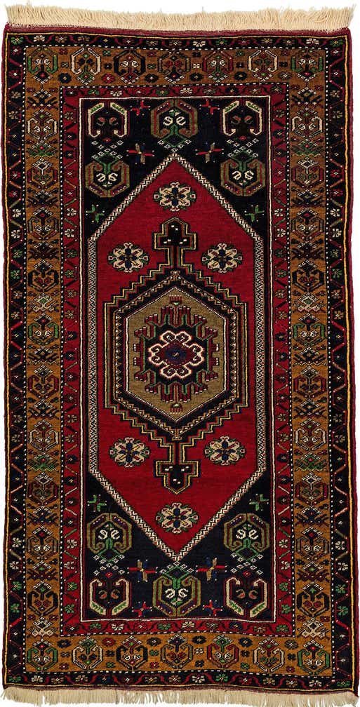 3' 6 x 6' 6 Hand Knotted Anatolian Oriental Wool Rug
