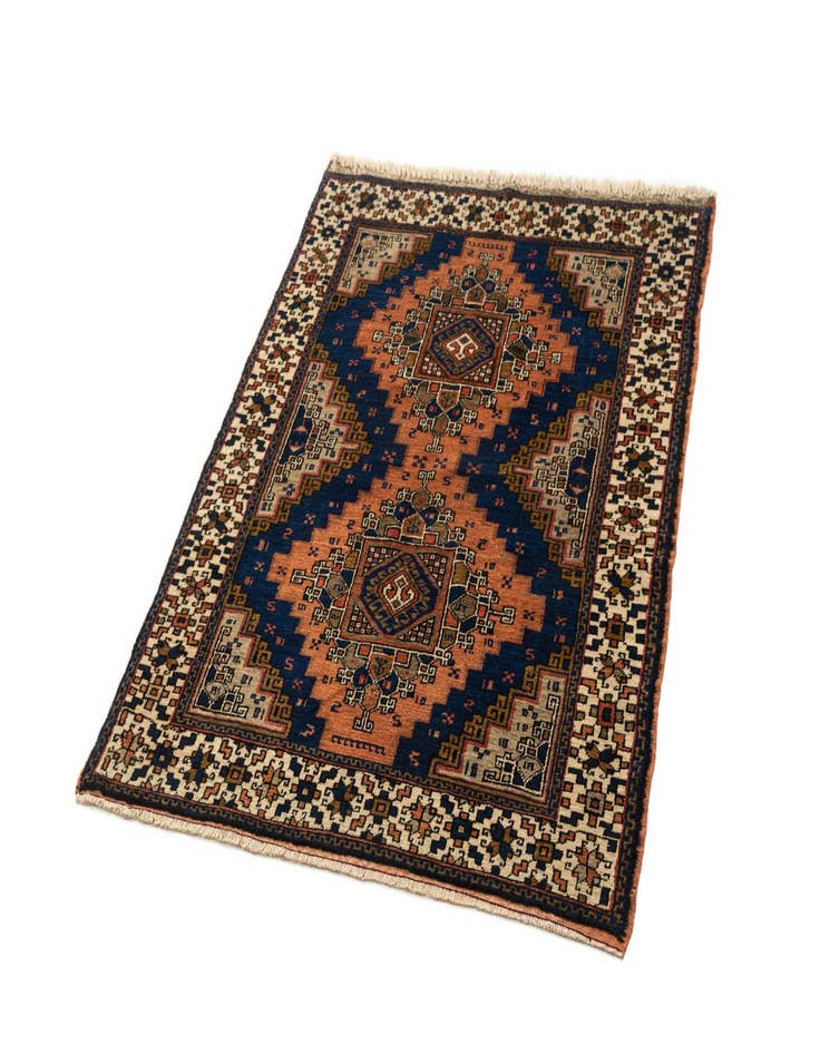 Detail image of 3' 7 x 4' 9  Hand Knotted Anatolian Wool Rug