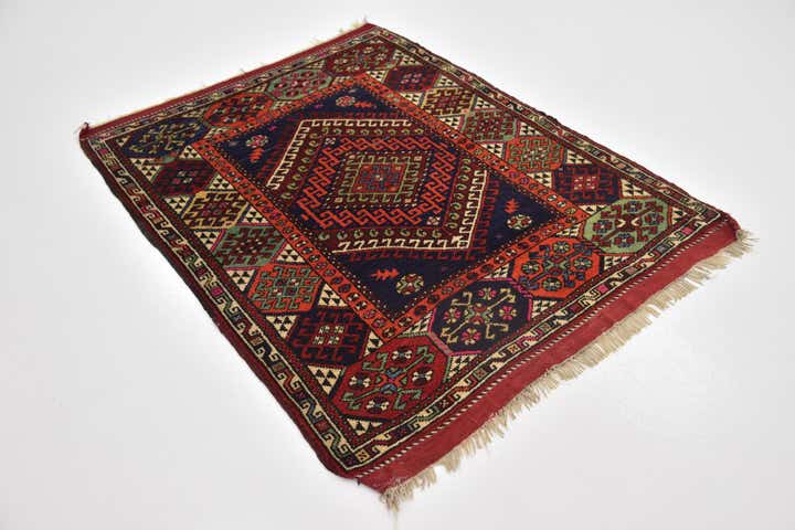 4' 3 x 5' 6 Hand Knotted Anatolian Wool Rug
