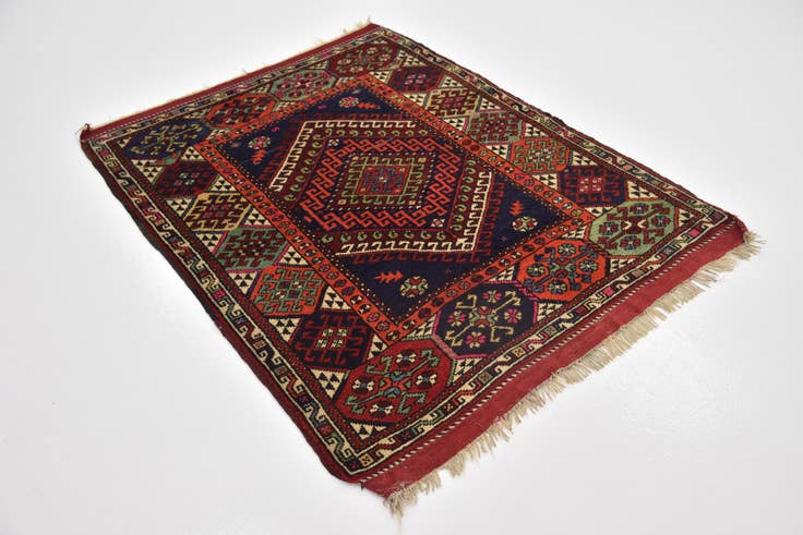 Detail image of 4' 3 x 5' 6 Hand Knotted Anatolian Wool Rug