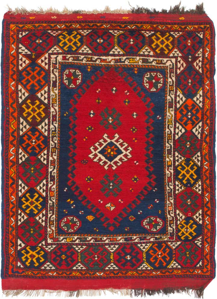 4' 6 x 5' 10 Hand Knotted Anatolian Wool Rug