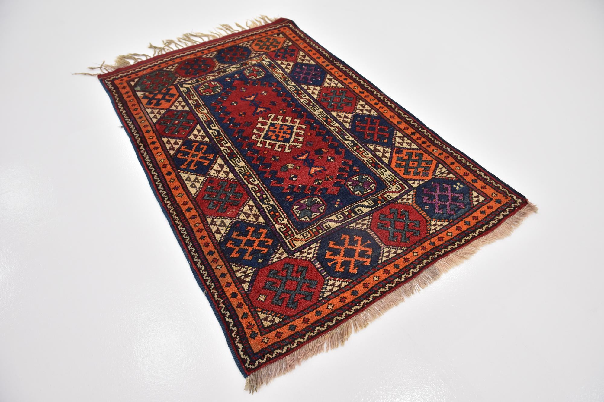 4' x 6' 3 Hand Knotted Anatolian Wool Rug