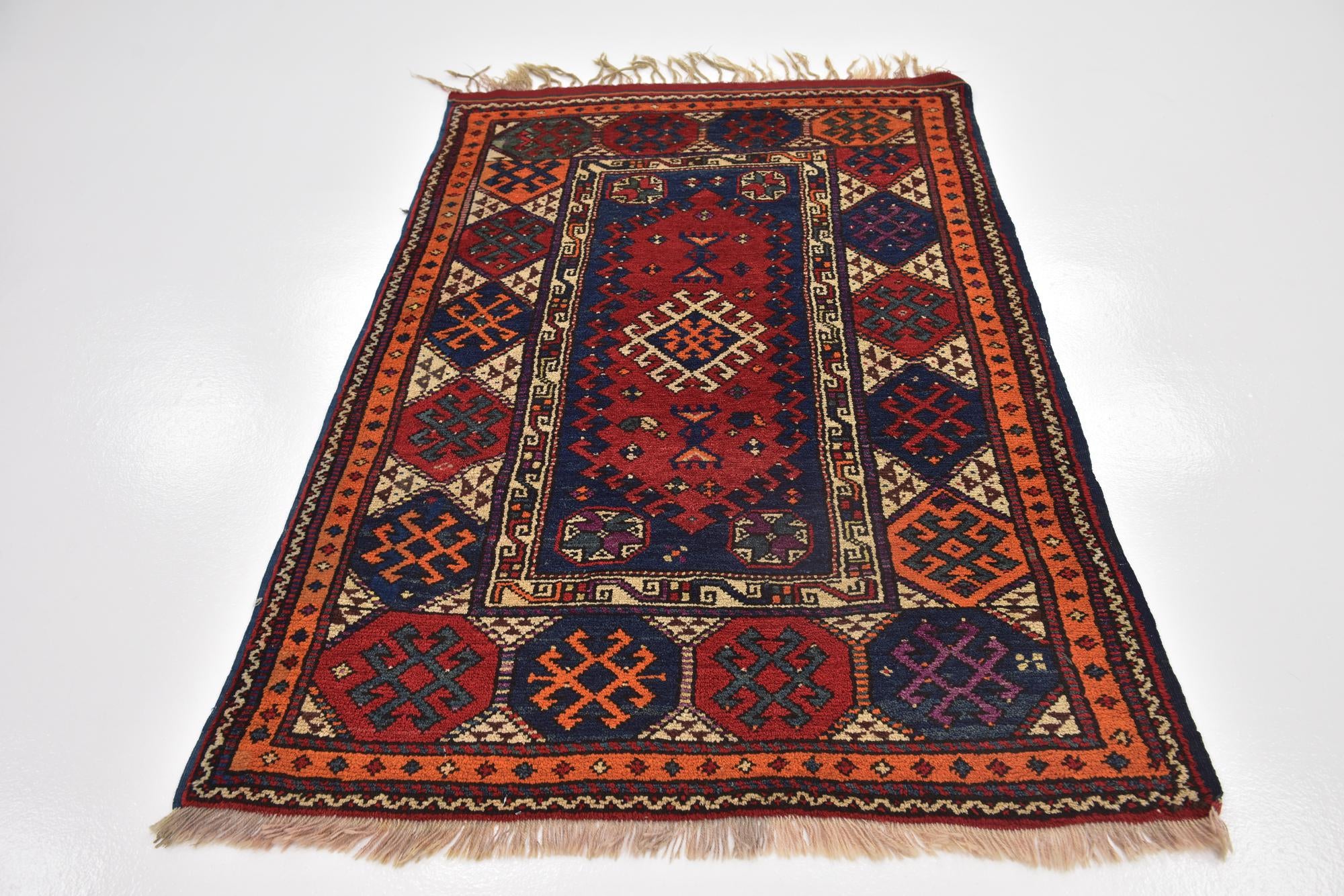4' x 6' 3 Hand Knotted Anatolian Wool Rug