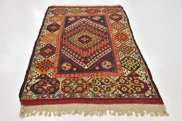 4' 2 x 6' 8 Hand Knotted Anatolian Wool Rug