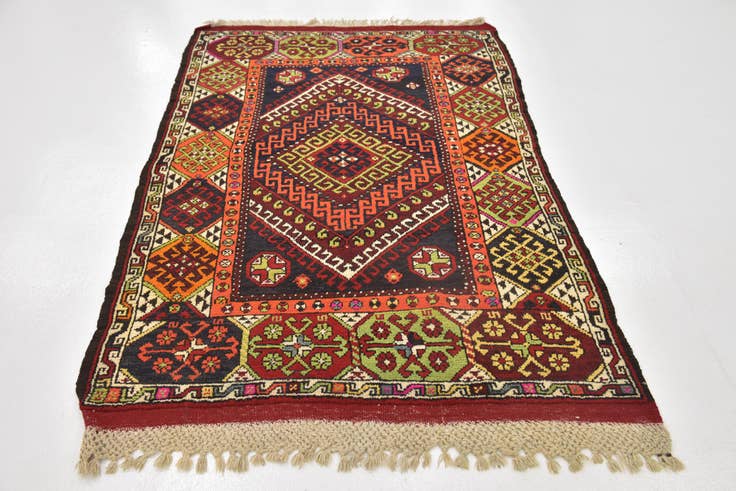 Detail image of 4' 2 x 6' 8 Hand Knotted Anatolian Wool Rug